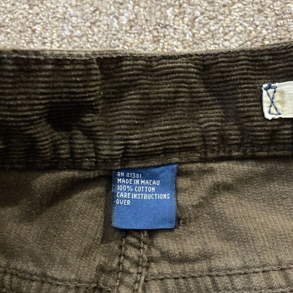 Vintage Polo Ralph Lauren Brown Cargo Corduroy Pants 35x32 158/941 - Picture 5 of 12